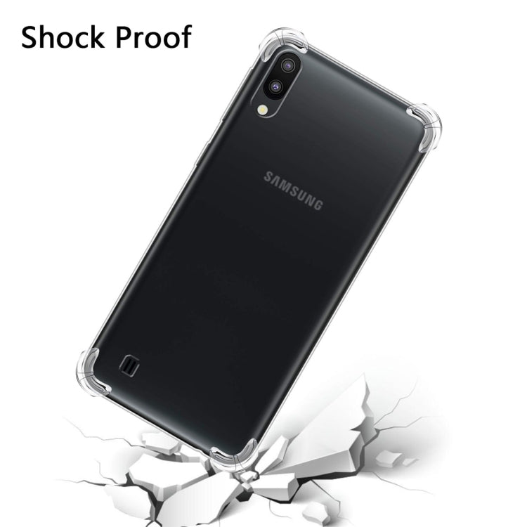 Per Galaxy A10/M10 Custodia per telefono in TPU trasparente ultra sottile anti-caduta a quattro angoli