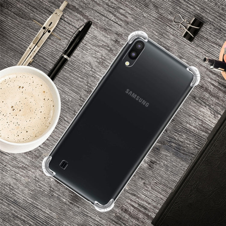 Per Galaxy A10/M10 Custodia per telefono in TPU trasparente ultra sottile anti-caduta a quattro angoli