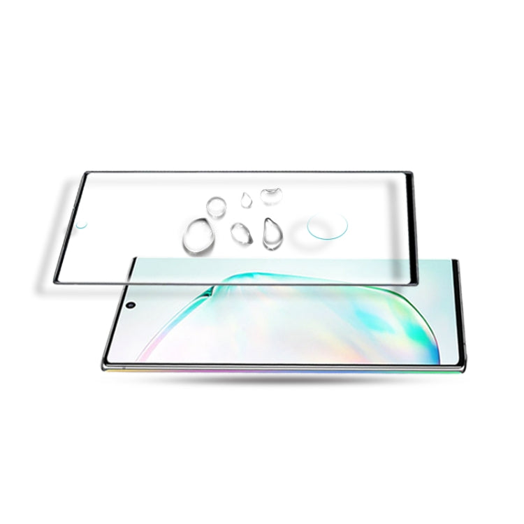 mocolo 0,33 mm 9H Pellicola in vetro temperato curvo a schermo intero 3D, supporta lo sblocco delle impronte digitali, For Galaxy Note 10, For Galaxy Note 10+