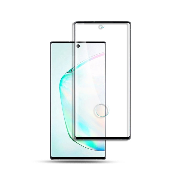 mocolo 0,33 mm 9H Pellicola in vetro temperato curvo a schermo intero 3D, supporta lo sblocco delle impronte digitali, For Galaxy Note 10, For Galaxy Note 10+