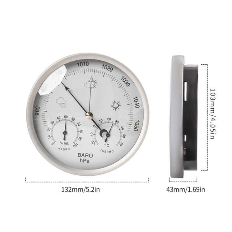 THB9392 Termometro digitale a parete Igrometro Manometro per uso domestico ad alta precisione Barometro per strumenti meteorologici, THB9392 (Gold), THB9392 132mm