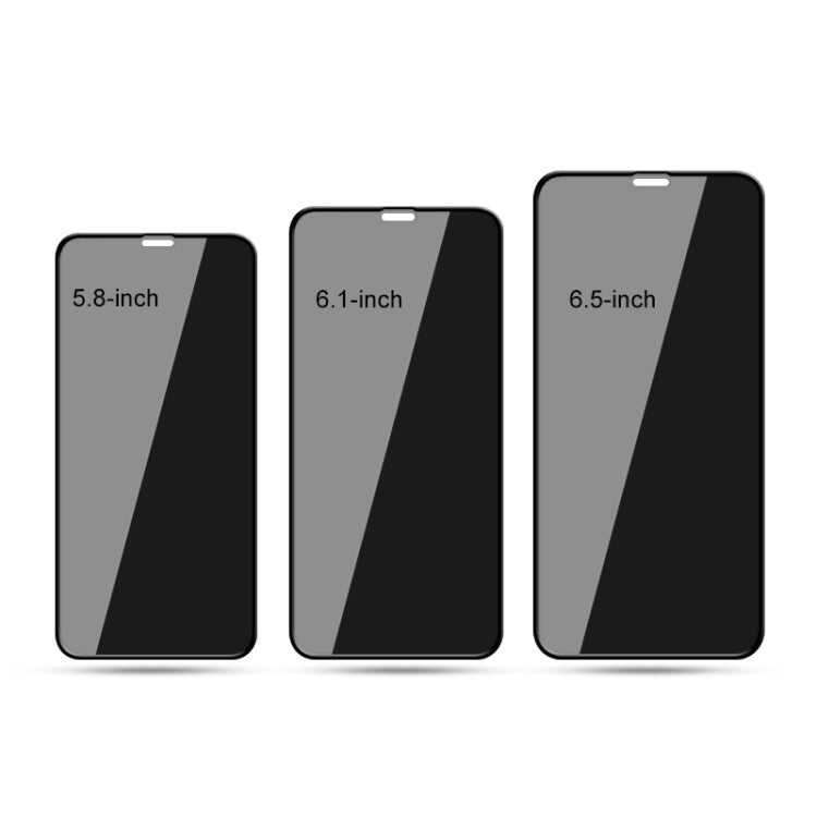 mocolo 0.33mm 9H 2.5D Full Glue Privacy Pellicola in vetro temperato antiriflesso, For iPhone 11 / XR, For iPhone 11 Pro / XS / X, For iPhone 11 Pro Max / XS Max