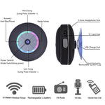 BTS-08 Altoparlante Bluetooth senza fili Impermeabile Led FM Radio Subwoofer Bluetooth Colonna TF Card Ventosa Mini Altoparlante per doccia
