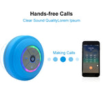 BTS-08 Altoparlante Bluetooth senza fili Impermeabile Led FM Radio Subwoofer Bluetooth Colonna TF Card Ventosa Mini Altoparlante per doccia