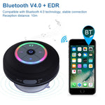 BTS-08 Altoparlante Bluetooth senza fili Impermeabile Led FM Radio Subwoofer Bluetooth Colonna TF Card Ventosa Mini Altoparlante per doccia