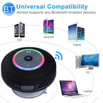 BTS-08 Altoparlante Bluetooth senza fili Impermeabile Led FM Radio Subwoofer Bluetooth Colonna TF Card Ventosa Mini Altoparlante per doccia
