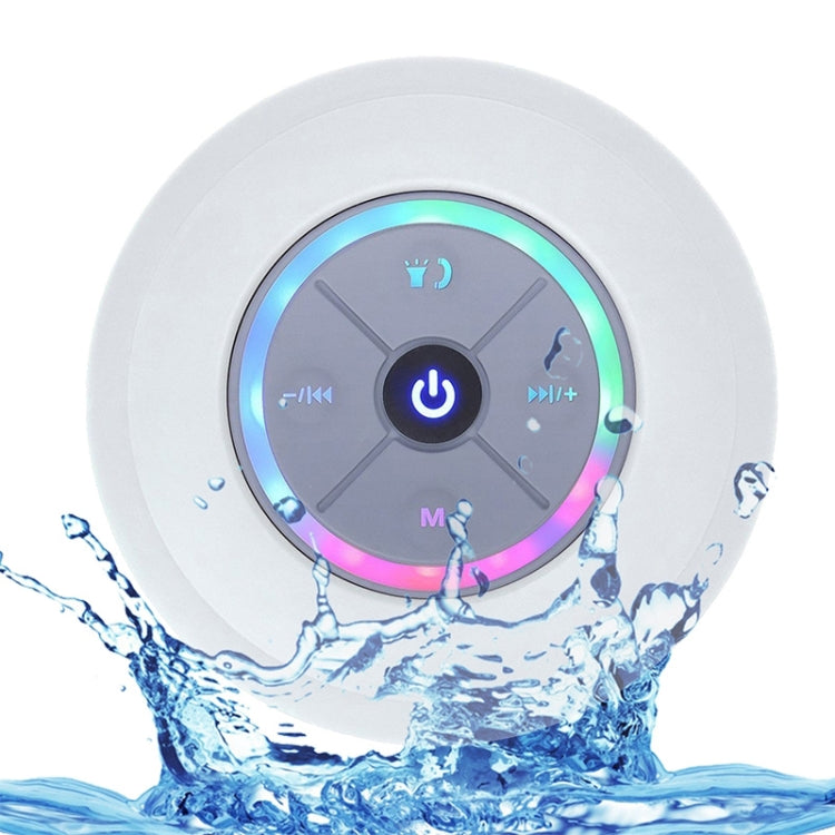 BTS-08 Altoparlante Bluetooth senza fili Impermeabile Led FM Radio Subwoofer Bluetooth Colonna TF Card Ventosa Mini Altoparlante per doccia