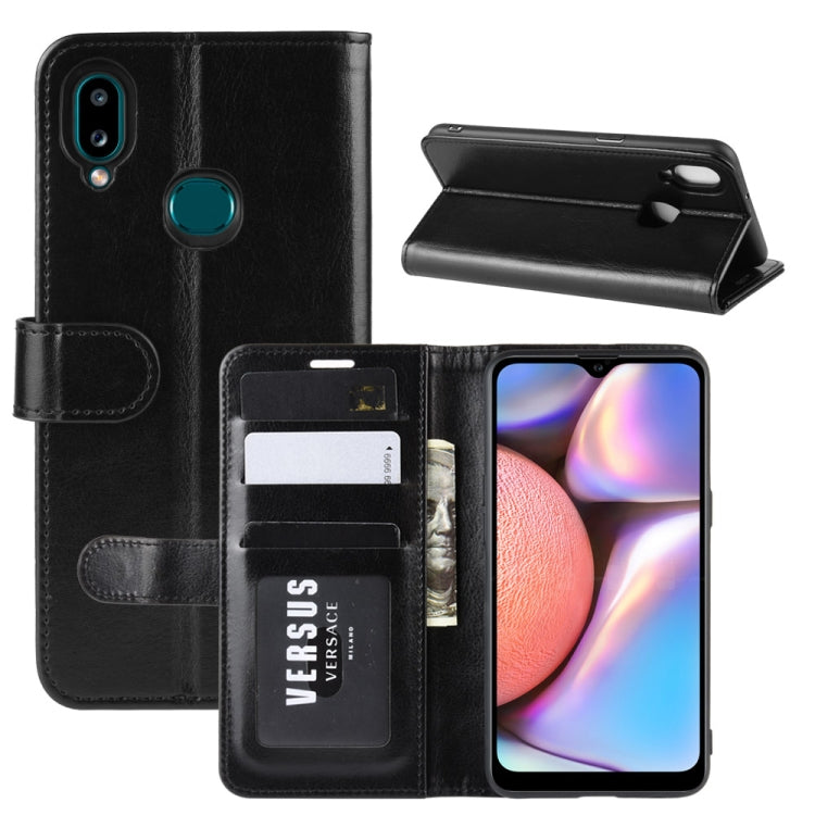 Per Galaxy A10S R64 Custodia in pelle pieghevole orizzontale a piega singola con supporto, slot per carte e portafoglio, For Galaxy A10S