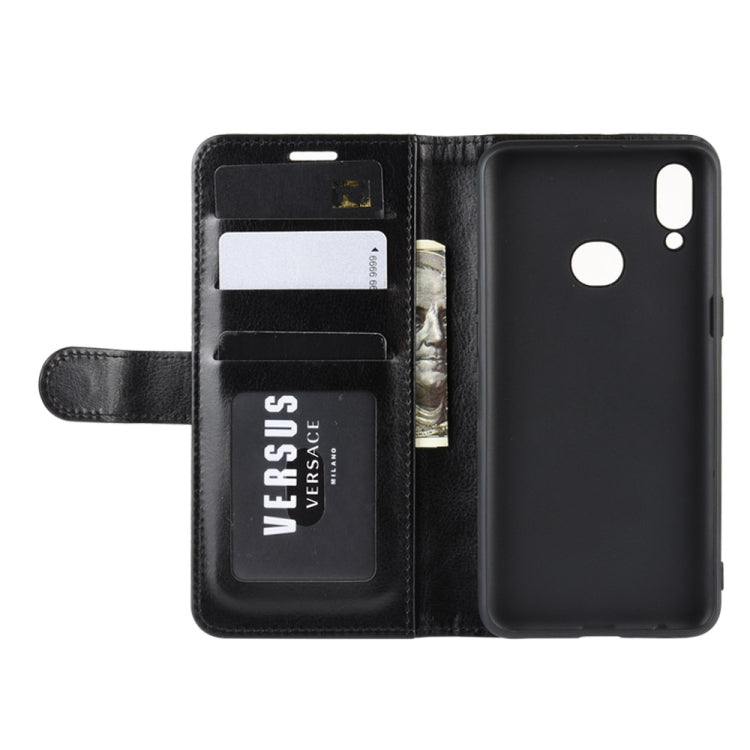 Per Galaxy A10S R64 Custodia in pelle pieghevole orizzontale a piega singola con supporto, slot per carte e portafoglio, For Galaxy A10S