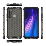 Per Redmi Note 8 PC a nido d'ape antiurto + custodia in TPU