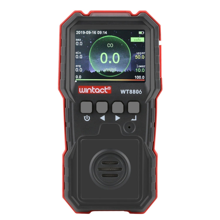 WINTACT WT8806 Monitor Monossido di Carbonio Sensore di Gas Ricaricabile Professionale Rilevatore di Avvelenamento ad Avvelenamento con Luce Sonora e Vibrazione ad Alta Sensibilità