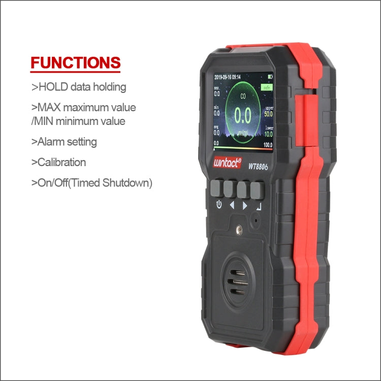 WINTACT WT8806 Rilevatore Monossido di Carbonio Ricaricabile