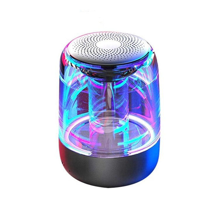 C7 Altoparlante Bluetooth 5.0 LED trasparente Subwoofer luminoso TWS 6D Surround HIFI Stereo Cool Audio, C7