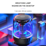 C7 Altoparlante Bluetooth 5.0 LED trasparente Subwoofer luminoso TWS 6D Surround HIFI Stereo Cool Audio, C7