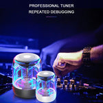 C7 Altoparlante Bluetooth 5.0 LED trasparente Subwoofer luminoso TWS 6D Surround HIFI Stereo Cool Audio, C7