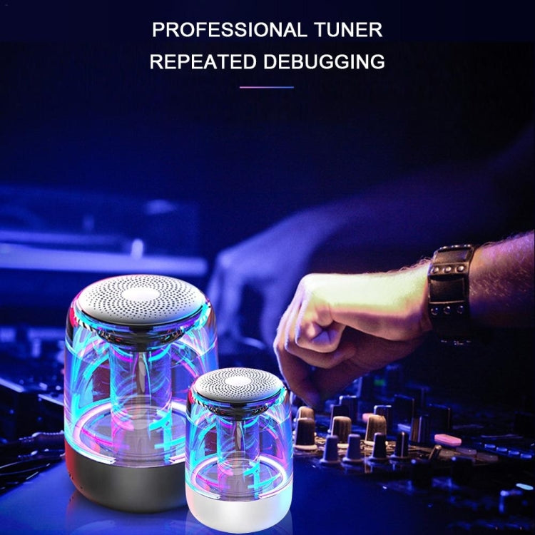 C7 Altoparlante Bluetooth 5.0 LED trasparente Subwoofer luminoso TWS 6D Surround HIFI Stereo Cool Audio, C7