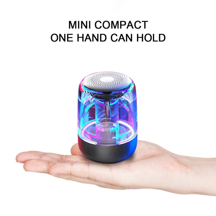 C7 Altoparlante Bluetooth 5.0 LED trasparente Subwoofer luminoso TWS 6D Surround HIFI Stereo Cool Audio, C7