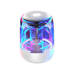 C7 Altoparlante Bluetooth 5.0 LED trasparente Subwoofer luminoso TWS 6D Surround HIFI Stereo Cool Audio, C7