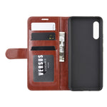 Per Galaxy A90 5G R64 Custodia in pelle pieghevole orizzontale a piega singola con supporto e slot per schede e portafoglio, For Samsung Galaxy A90 5G