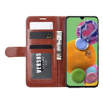 Per Galaxy A90 5G R64 Custodia in pelle pieghevole orizzontale a piega singola con supporto e slot per schede e portafoglio, For Samsung Galaxy A90 5G