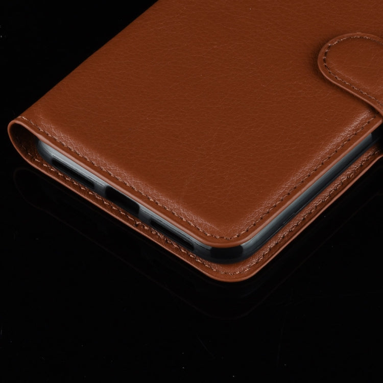 Per 三星A90 5G Custodia in pelle a vibrazione orizzontale con texture Litchi con portafoglio e supporto e slot per carte