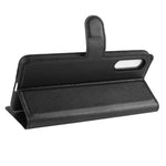 Per 三星A90 5G Custodia in pelle a vibrazione orizzontale con texture Litchi con portafoglio e supporto e slot per carte