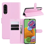Per 三星A90 5G Custodia in pelle a vibrazione orizzontale con texture Litchi con portafoglio e supporto e slot per carte