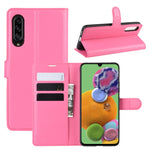 Per 三星A90 5G Custodia in pelle a vibrazione orizzontale con texture Litchi con portafoglio e supporto e slot per carte