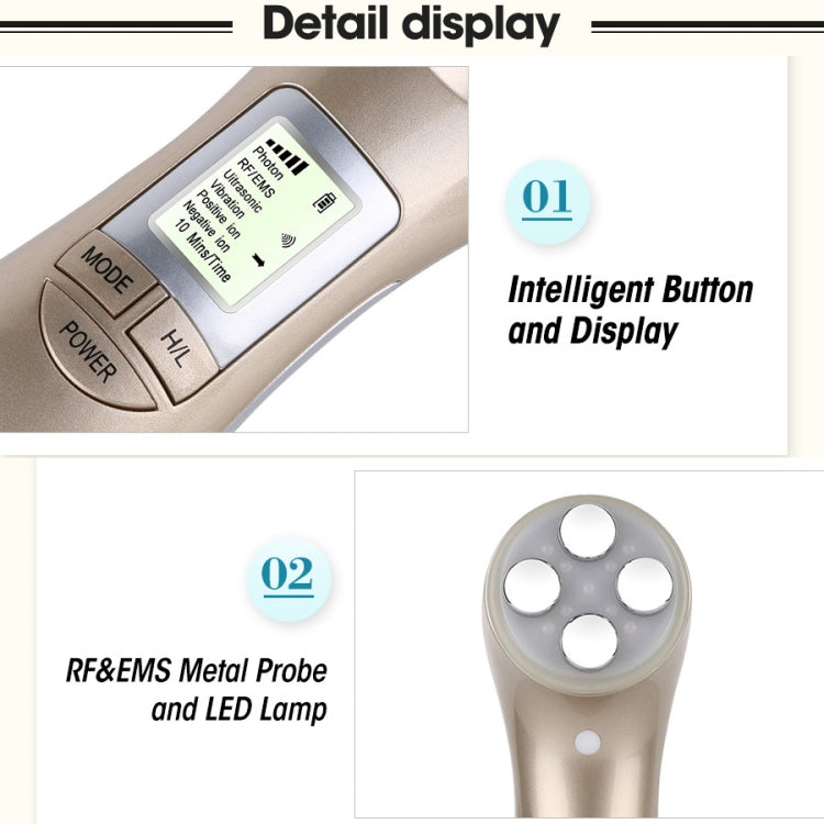 OFY9901 Pelle del viso EMS Mesoterapia Elettroporazione Radiofrequenza RF Facciale LED Photon Cura della pelle Face Lift Stringere Rimuovi rughe