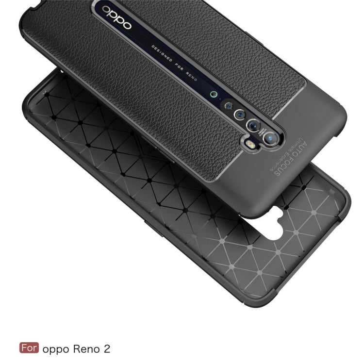 Per OPPO Reno 2 Litchi Texture TPU Custodia antiurto, For OPPO Reno 2