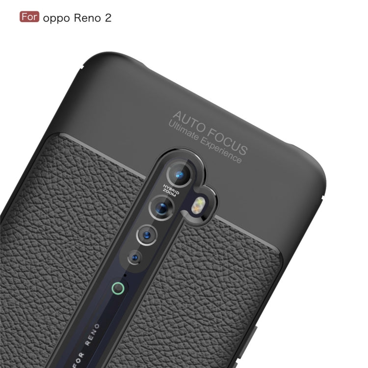 Per OPPO Reno 2 Litchi Texture TPU Custodia antiurto, For OPPO Reno 2