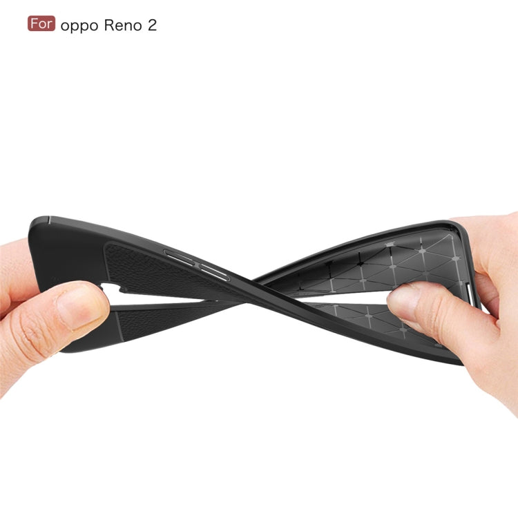 Per OPPO Reno 2 Litchi Texture TPU Custodia antiurto, For OPPO Reno 2