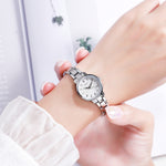 Skmei 1410 Orologio al quarzo da donna Orologio alla moda europeo e americano Orologio da donna con cinturino in acciaio per il tempo libero