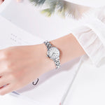 Skmei 1410 Orologio al quarzo da donna Orologio alla moda europeo e americano Orologio da donna con cinturino in acciaio per il tempo libero