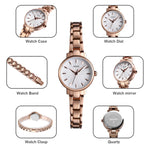 Skmei 1410 Orologio al quarzo da donna Orologio alla moda europeo e americano Orologio da donna con cinturino in acciaio per il tempo libero