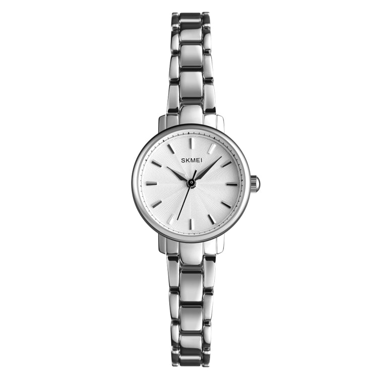 Skmei 1410 Orologio al quarzo da donna Orologio alla moda europeo e americano Orologio da donna con cinturino in acciaio per il tempo libero