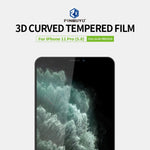 Pellicola in vetro temperato curvo PINWUYO 9H 3D, For iPhone 11 Pro, For iPhone 11 Pro Max, For iPhone 11