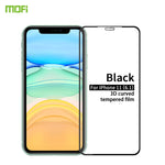 Pellicola in vetro temperato con schermo curvo antideflagrante MOFI 9H 3D, For iPhone 11 Pro, For iPhone 11 Pro Max, For iPhone 11