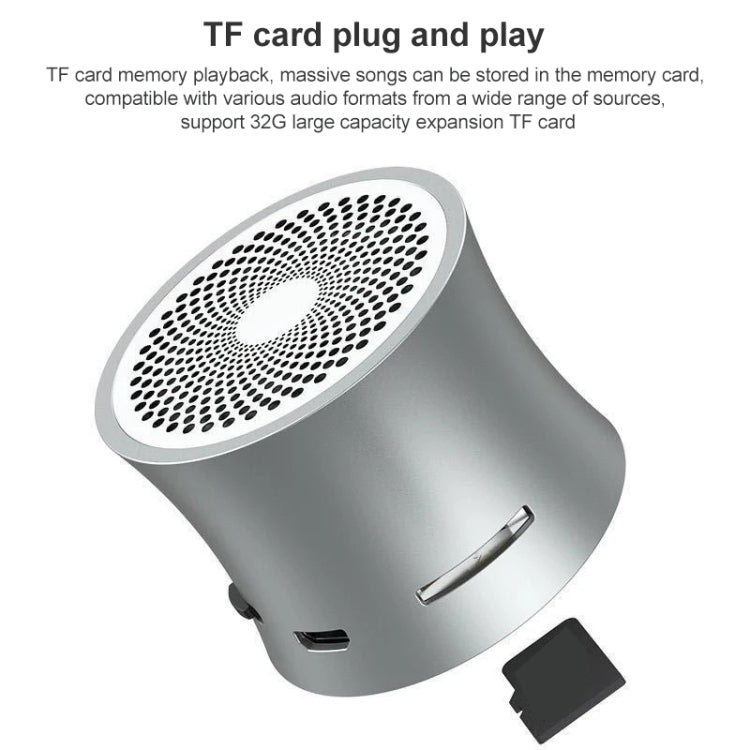 EWA A104 Altoparlante Bluetooth Lettore MP3 Altoparlante portatile Metallico Ingresso USB Lettore MP3 Altoparlante multimediale stereo