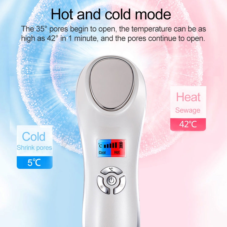 OFY-7901 Crioterapia ad ultrasuoni Hot Cold Hammer Lifting facciale Vibrazione Massaggiatore Viso Corpo Import Export Cura del viso Macchina di bellezza