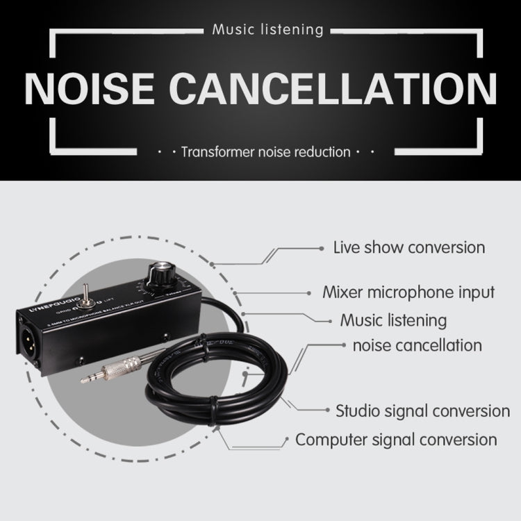 B012 Professional stereo signal converted to balanced signal output for microphone