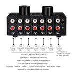 B016 6 Input audio signal source selection selector 1 output, output volume adjustment control RCA port