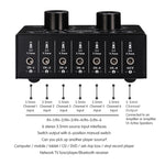 B017 6 Input 1 Output Audio signal selector Switch Output volume adjustment control 3.5mm interface