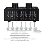 B017 6 Input 1 Output Audio signal selector Switch Output volume adjustment control 3.5mm interface