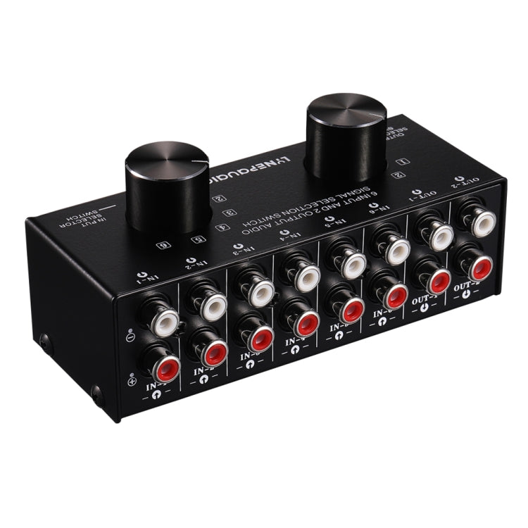 B026 6 inputs 2 outputs or 2 inputs 6 outputs Audio signal source selection switch RCA port