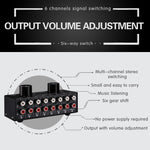 B026 6 inputs 2 outputs or 2 inputs 6 outputs Audio signal source selection switch RCA port