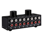 B026 6 inputs 2 outputs or 2 inputs 6 outputs Audio signal source selection switch RCA port