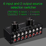 B026 6 inputs 2 outputs or 2 inputs 6 outputs Audio signal source selection switch RCA port