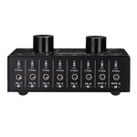 B027 6 input 2 output or 2 input 6 output audio signal source selection switch 3.5mm interface