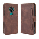 Per Nokia 7.2 / 6.2 Custodia in pelle con motivo a portafoglio in stile pelle di vitello ， con slot per schede separato, For Nokia 7.2 / 6.2